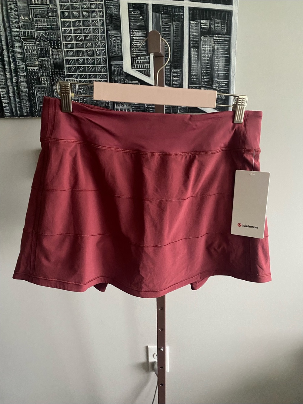NWT Lululemon 3.5” Inseam Pace Rival Mulled Wine Red Skirt Skort 8 Long